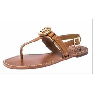 Tory Burch Everly T strap flat sandal size 8